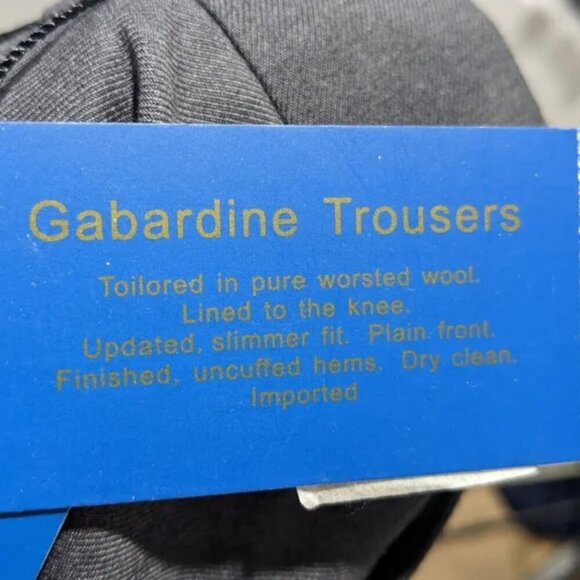 NWT Brooks Brothers | Gabardine Wool Trousers In Grey (40/34) - Picture 10 of 10